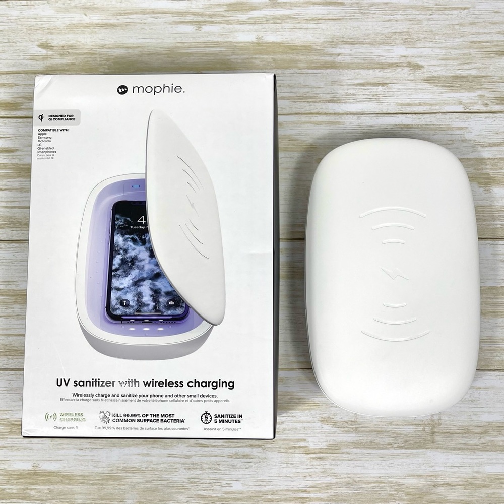 NIB Mophie UV Sanitizer with 10w Wireless Charging Lid - Picture 3 of 7